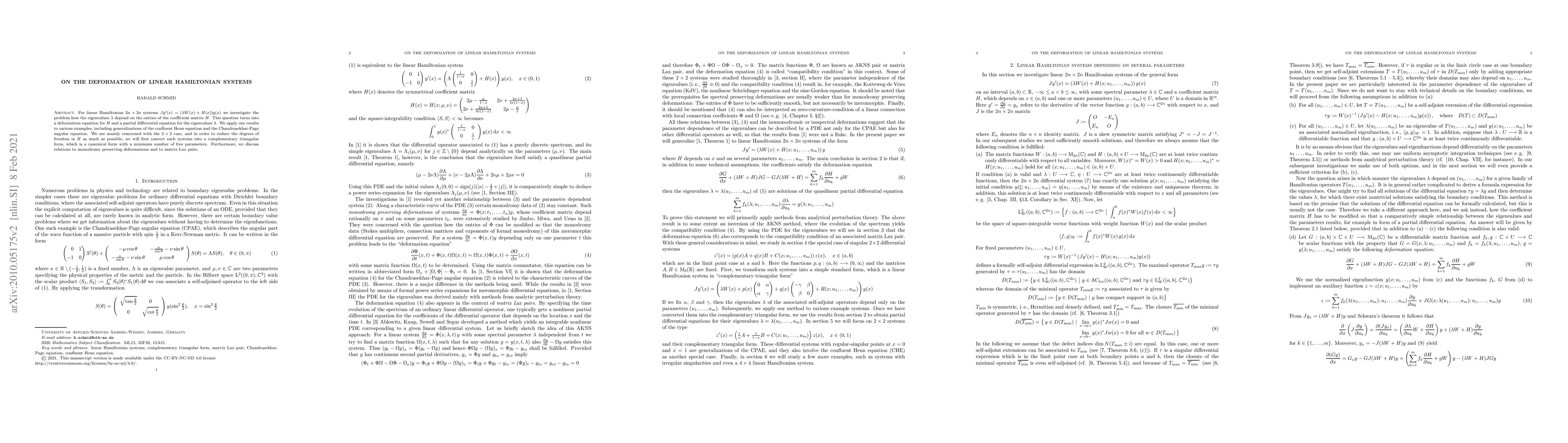 Thumbnail for On the deformation of linear Hamiltonian systems