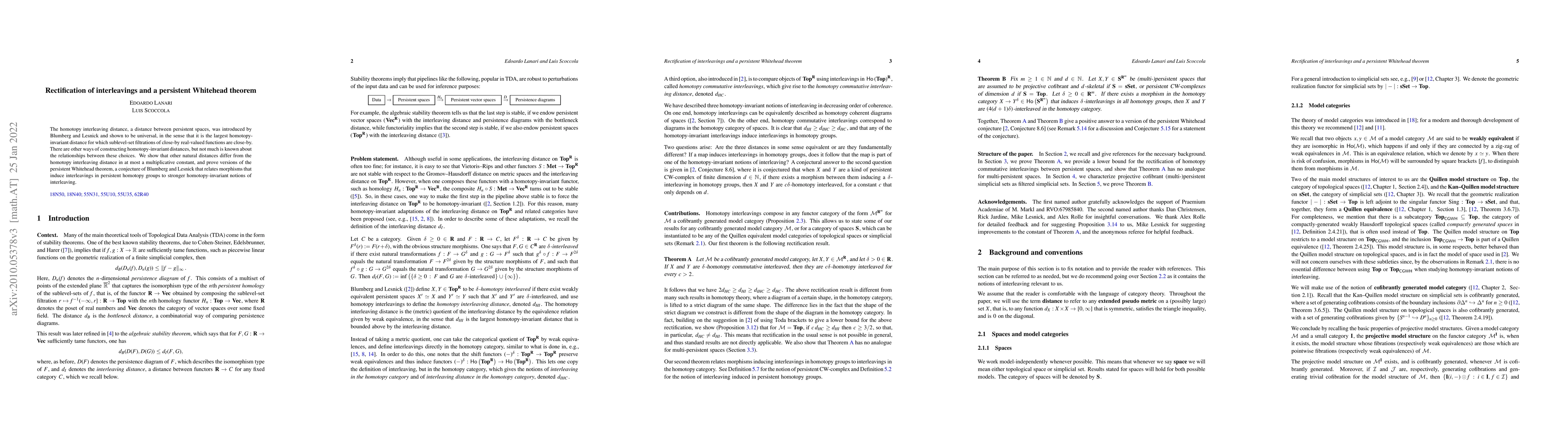 Thumbnail for Rectification of interleavings and a persistent Whitehead theorem