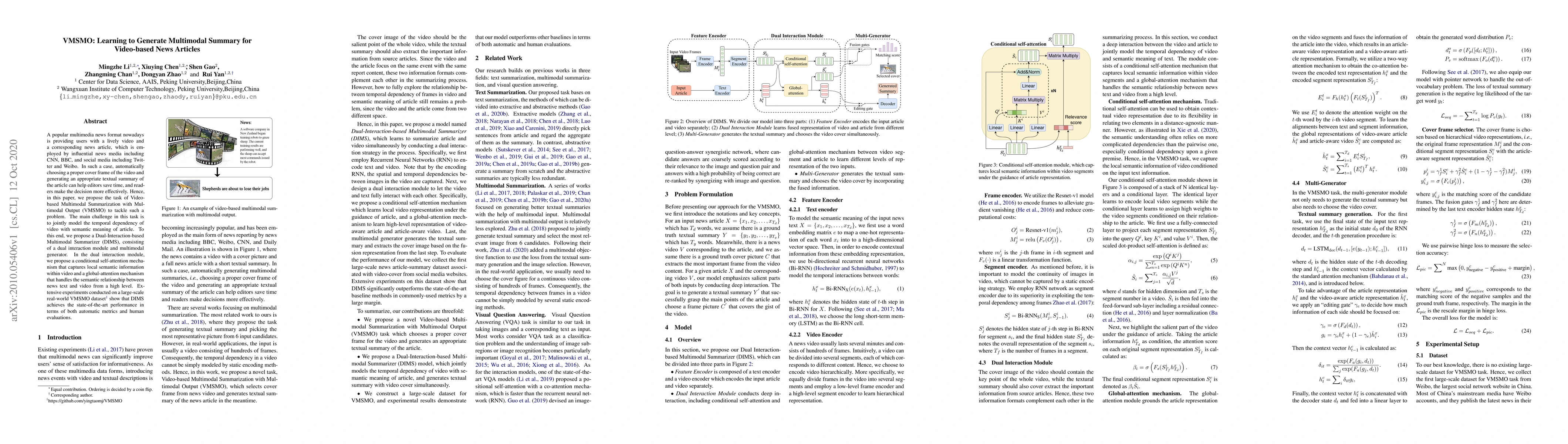 Thumbnail for VMSMO: Learning to Generate Multimodal Summary for Video-based News
  Articles