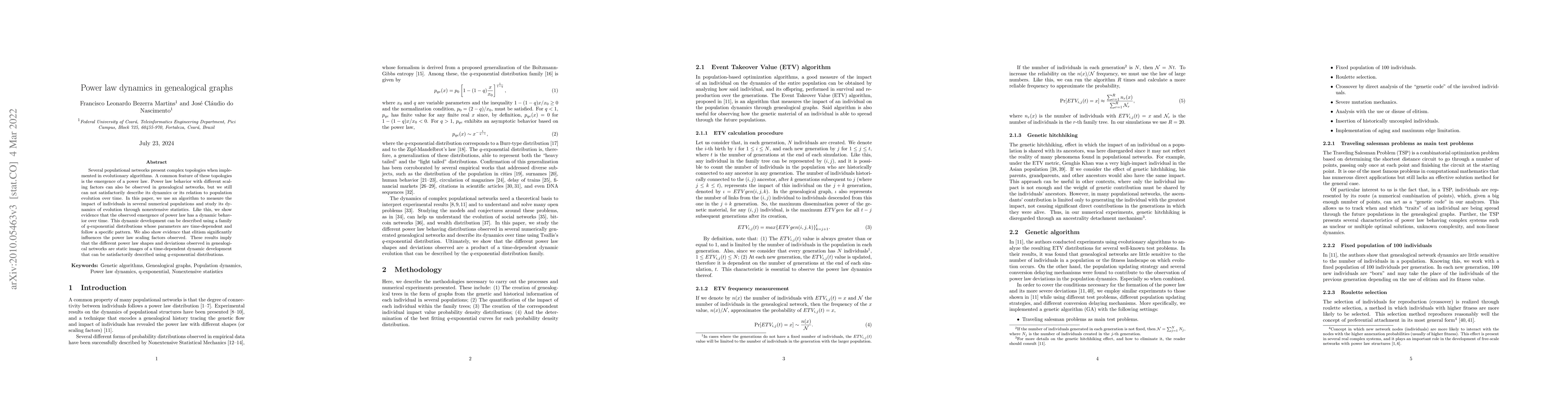 Thumbnail for Power law dynamics in genealogical graphs