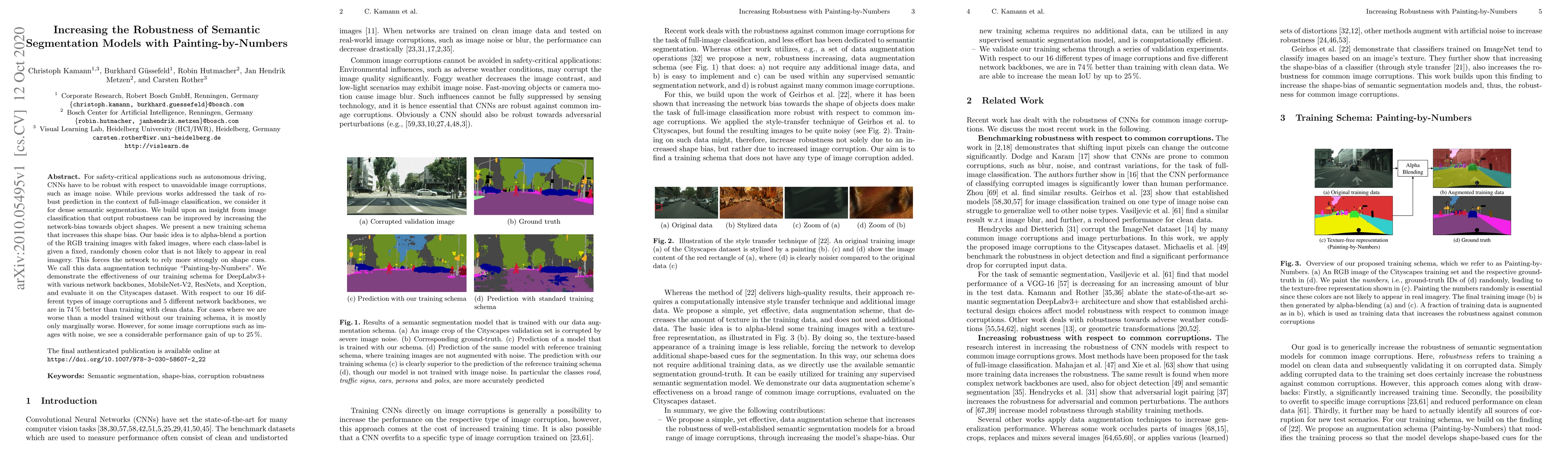 Thumbnail for Increasing the Robustness of Semantic Segmentation Models with
  Painting-by-Numbers