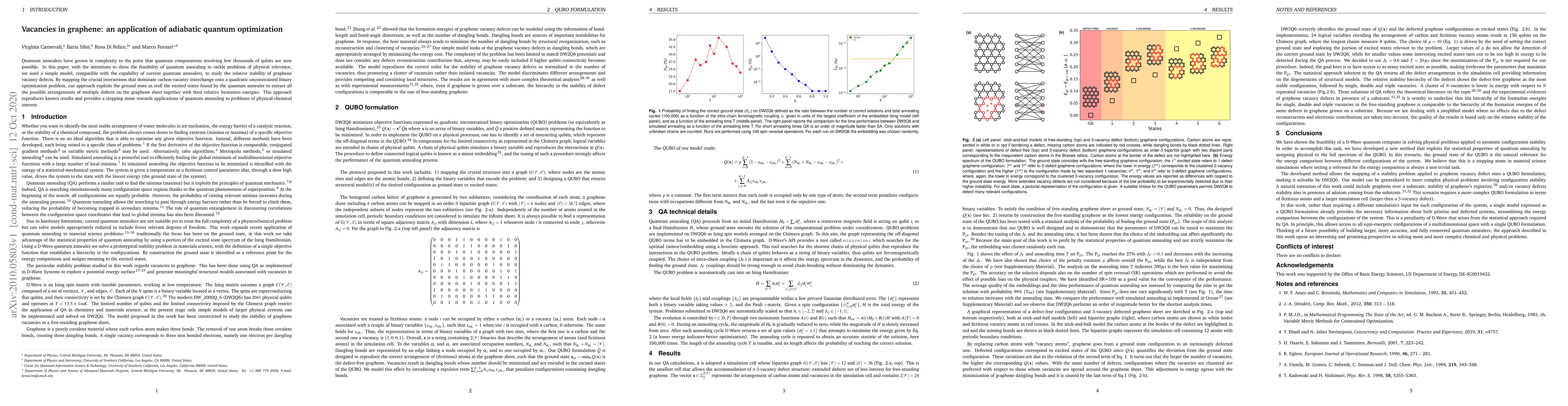 Thumbnail for Vacancies in graphene: an application of adiabatic quantum optimization