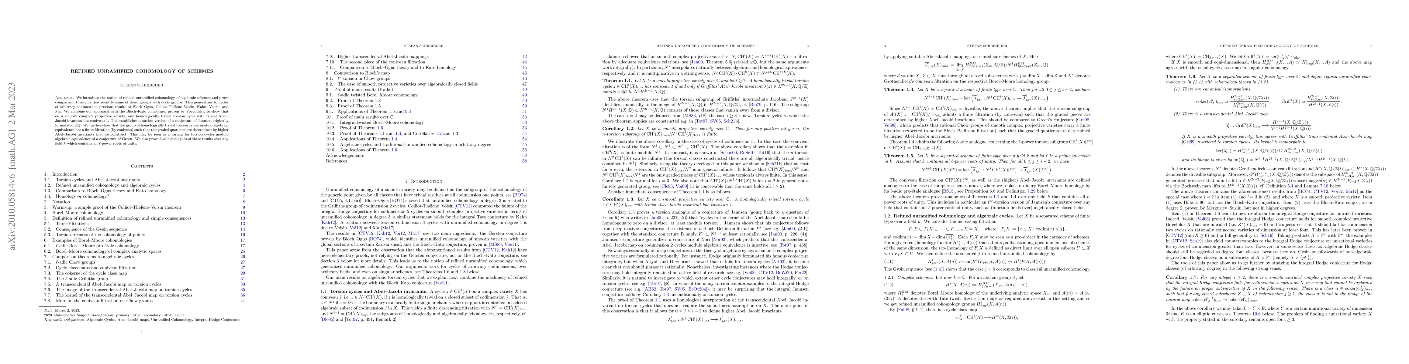 Thumbnail for Refined unramified cohomology of schemes