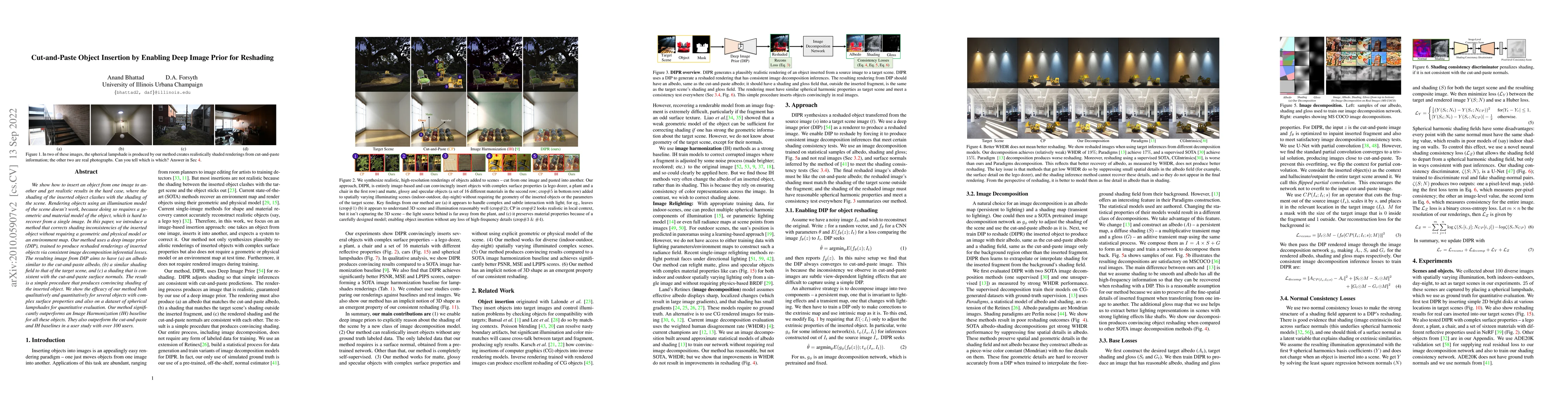 Thumbnail for Cut-and-Paste Object Insertion by Enabling Deep Image Prior for
  Reshading