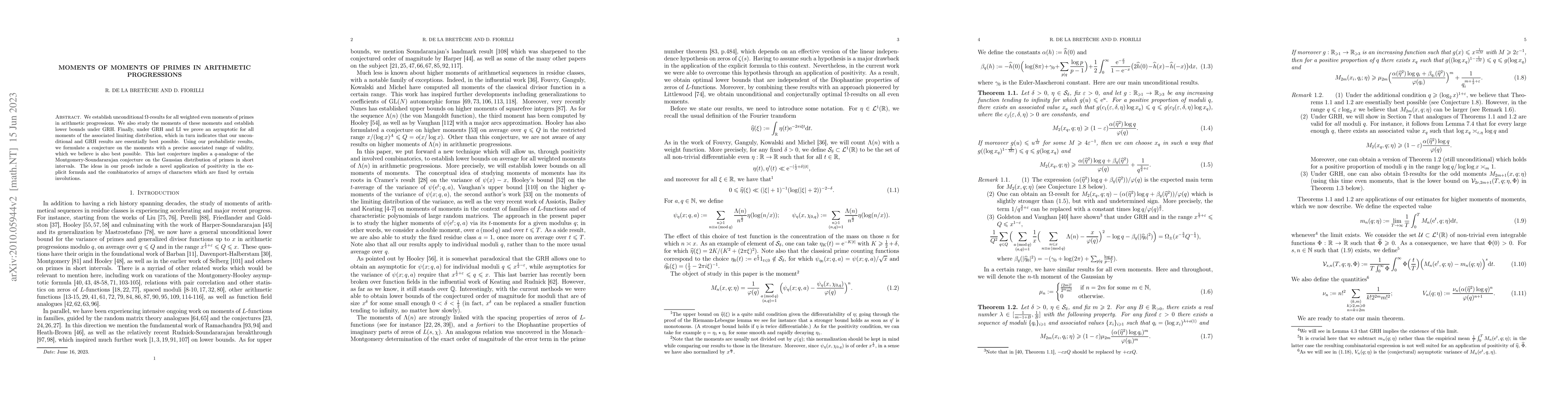 Thumbnail for Moments of moments of primes in arithmetic progressions