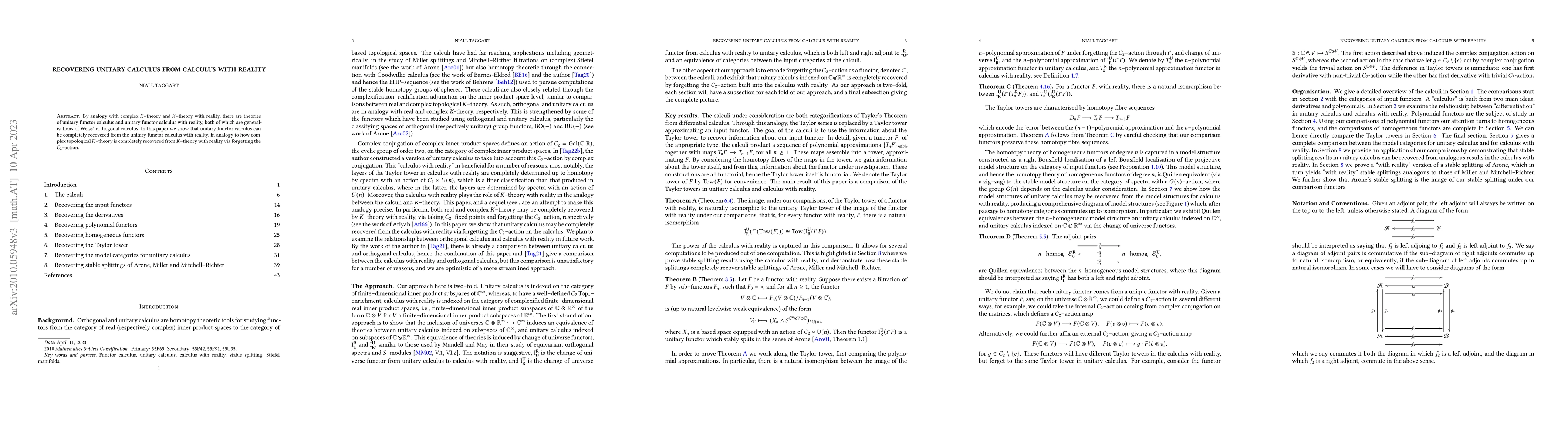Thumbnail for Recovering unitary calculus from calculus with reality