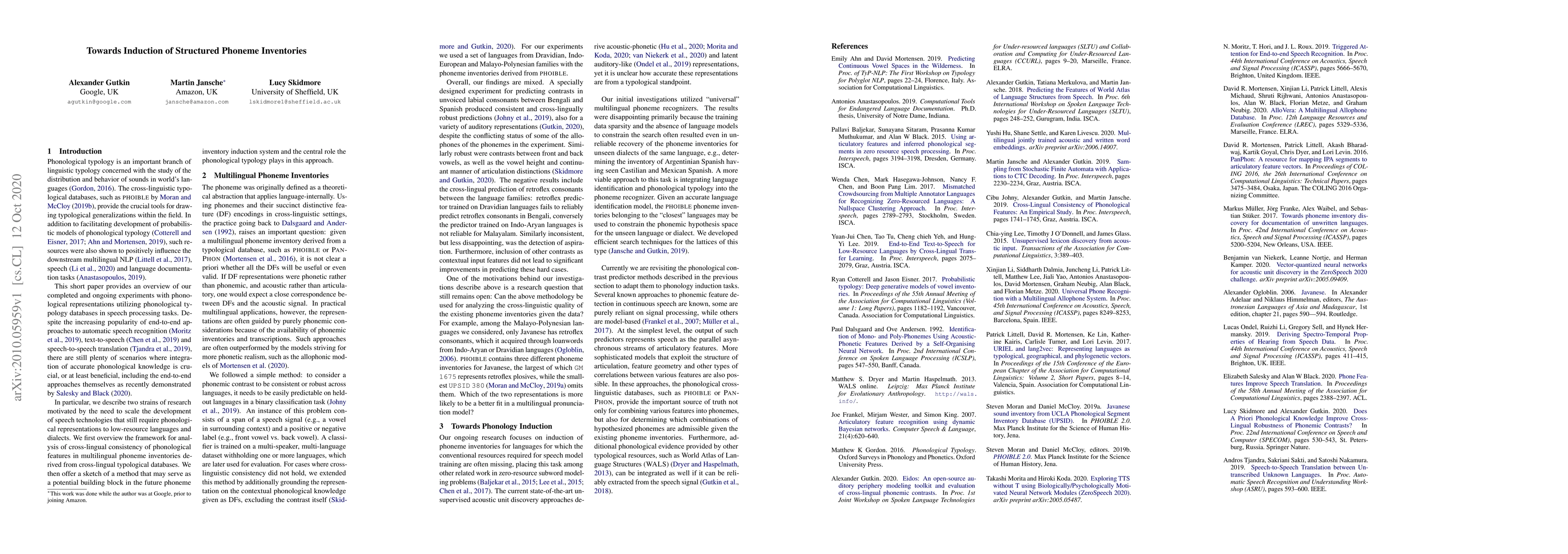 Thumbnail for Towards Induction of Structured Phoneme Inventories