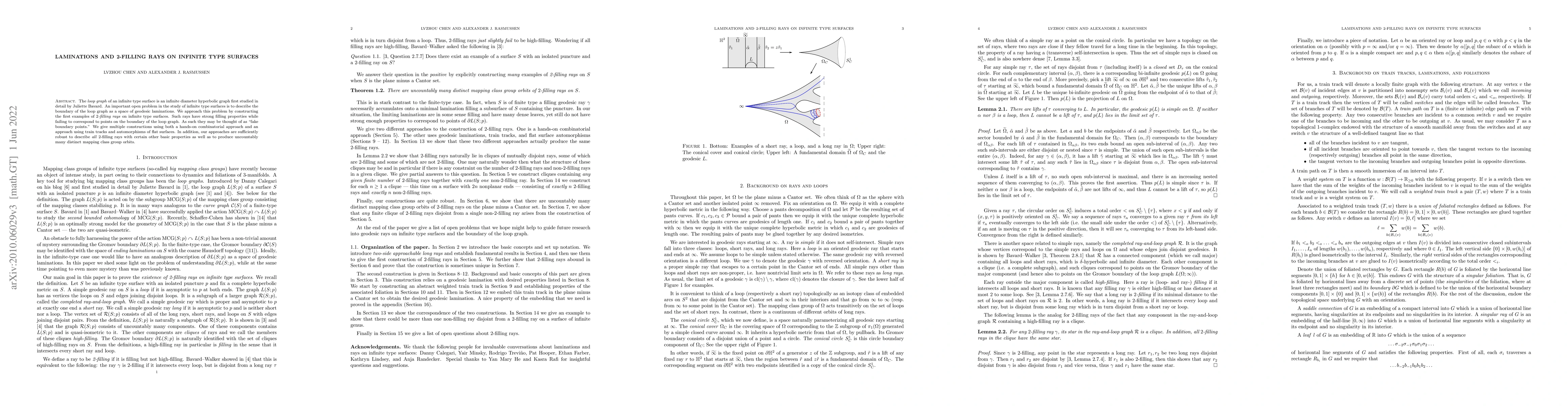 Thumbnail for Laminations and 2-filling rays on infinite type surfaces