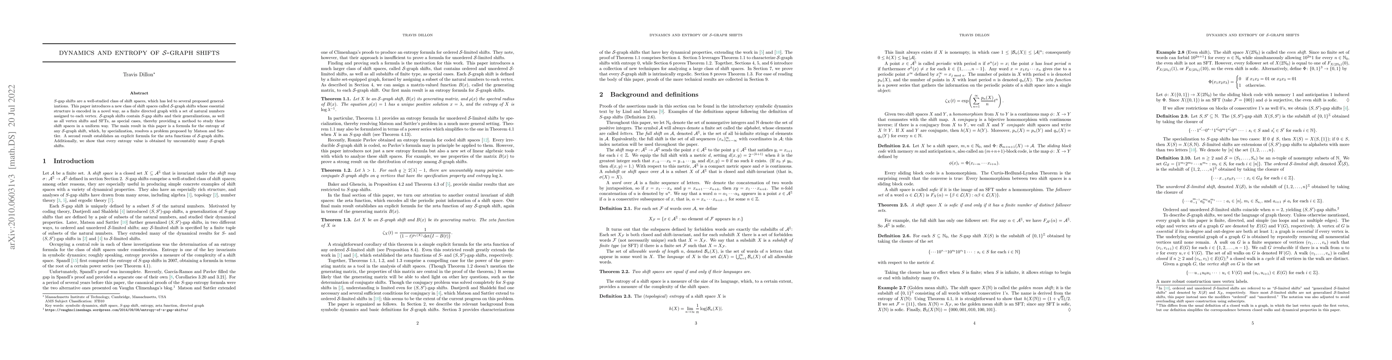 Thumbnail for Dynamics and entropy of $\mathcal{S}$-graph shifts