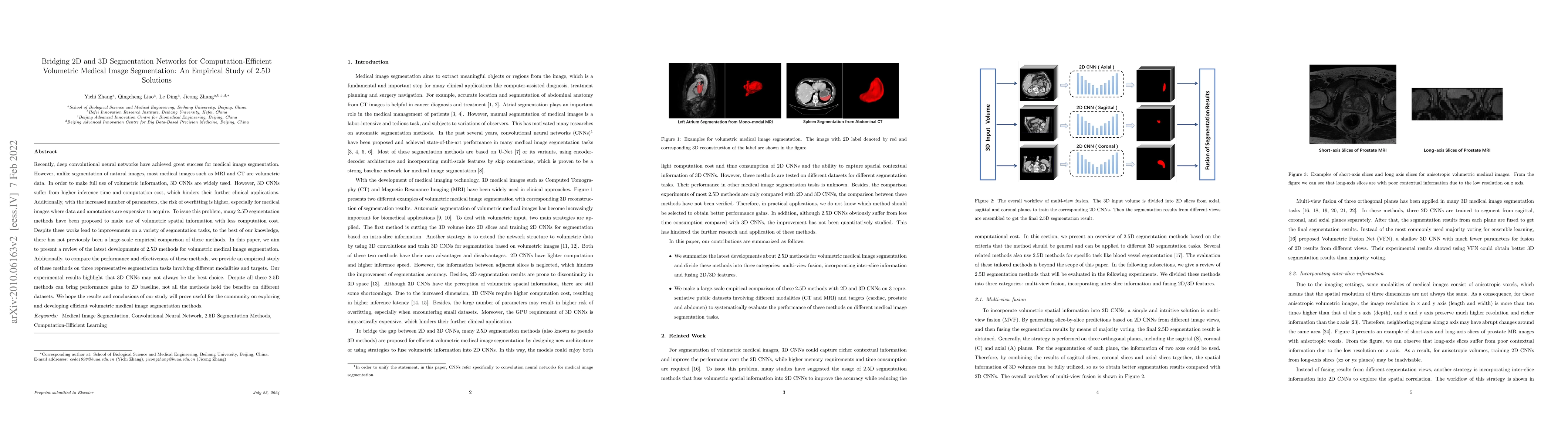 Thumbnail for Bridging 2D and 3D Segmentation Networks for Computation Efficient
  Volumetric Medical Image Segmentation: An Empirical Study of 2.5D Solutions