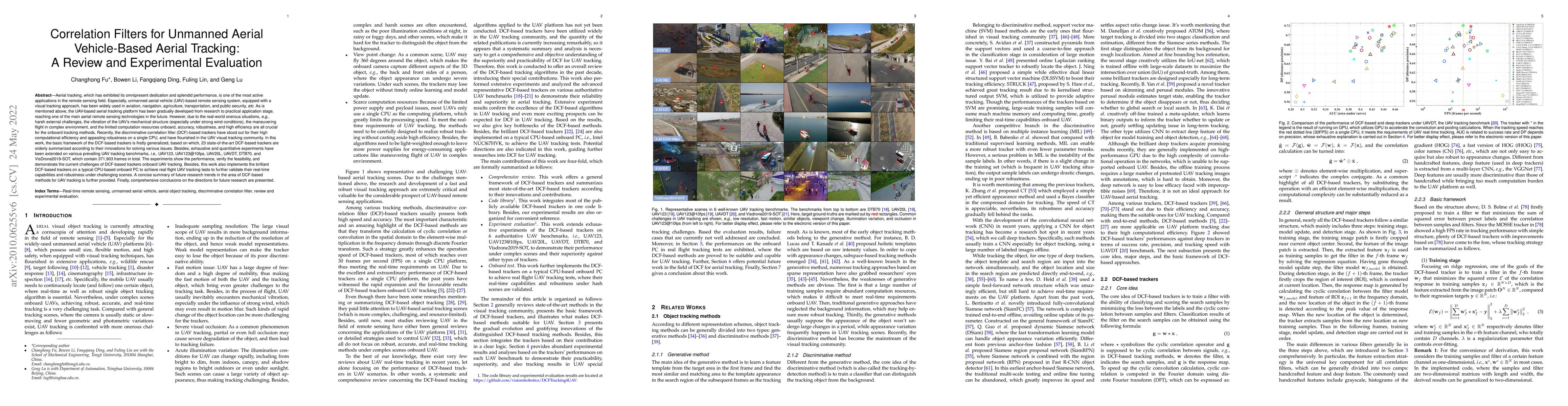 Thumbnail for Correlation Filters for Unmanned Aerial Vehicle-Based Aerial Tracking: A
  Review and Experimental Evaluation