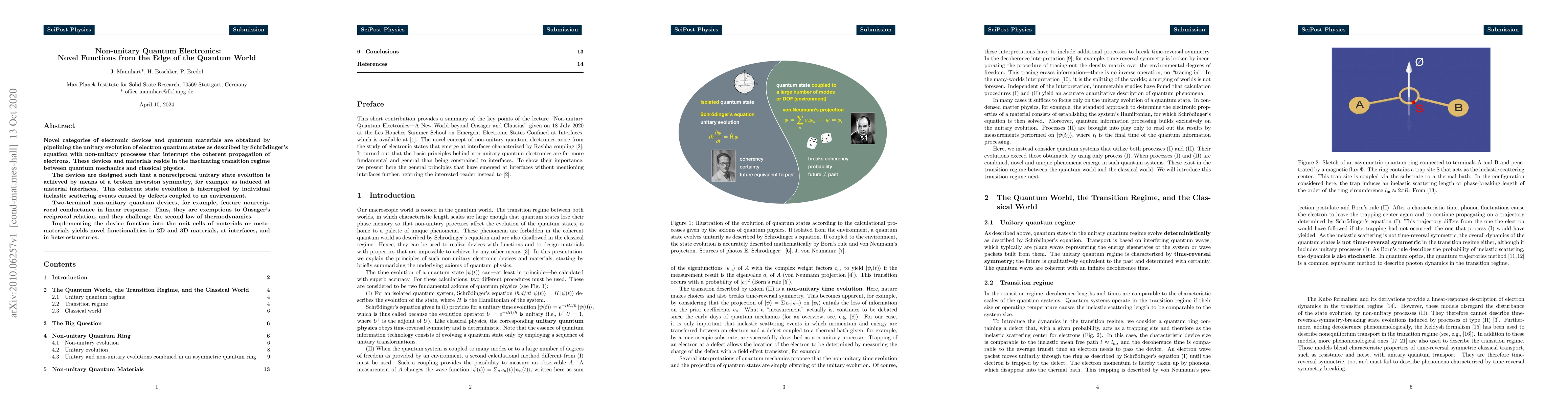Thumbnail for Non-unitary Quantum Electronics: Novel Functions from the Edge of the
  Quantum World