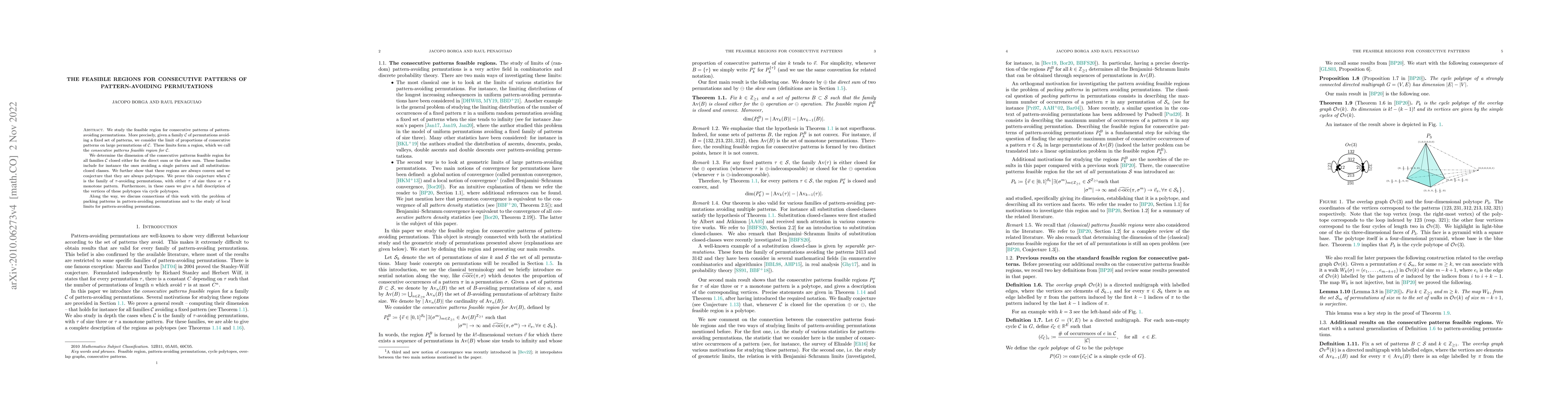 Thumbnail for The feasible regions for consecutive patterns of pattern-avoiding
  permutations