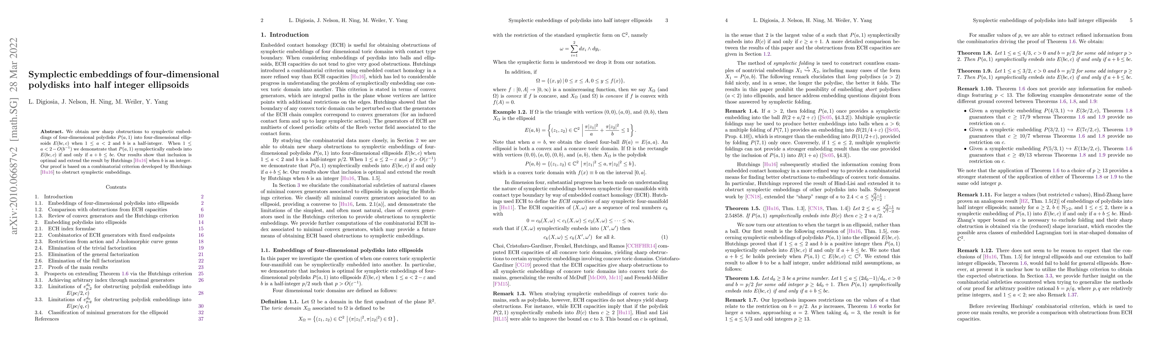 Thumbnail for Symplectic embeddings of four-dimensional polydisks into half integer
  ellipsoids