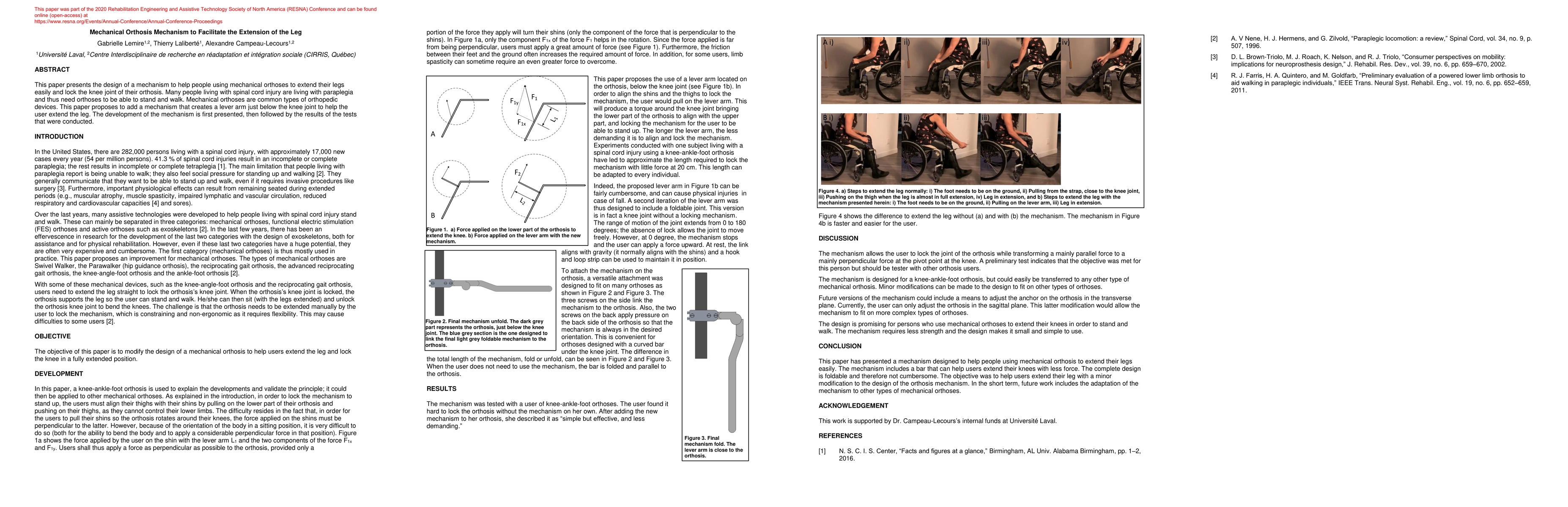Thumbnail for Mechanical Orthosis Mechanism to Facilitate the Extension of the Leg