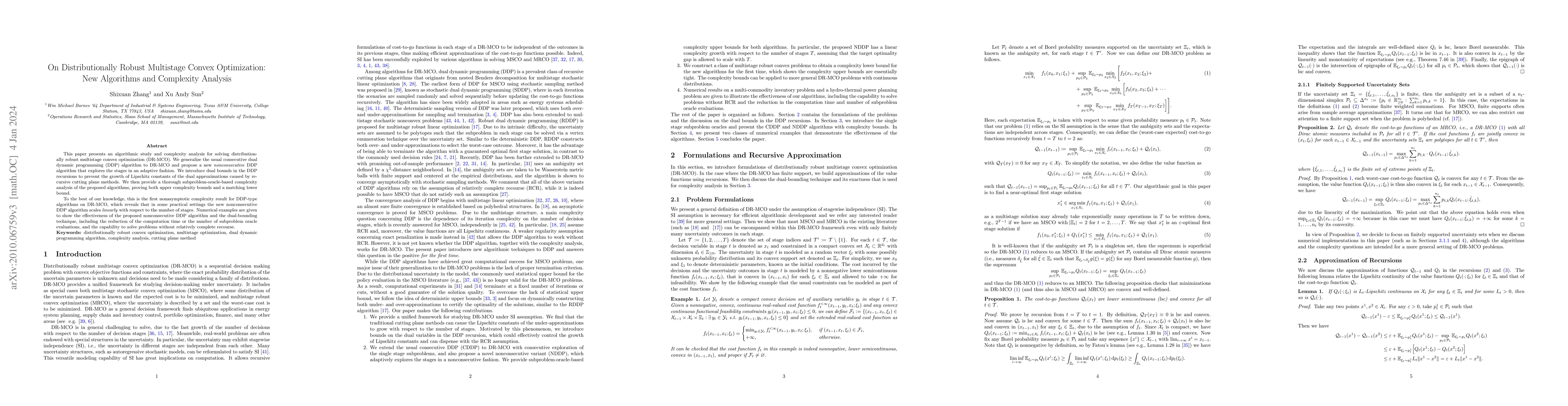 Thumbnail for On Distributionally Robust Multistage Convex Optimization: New
  Algorithms and Complexity Analysis