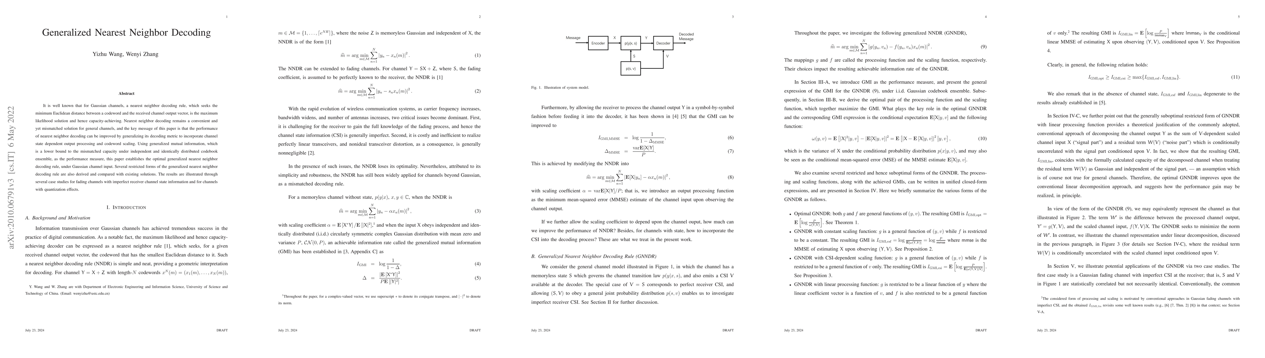 Thumbnail for Generalized Nearest Neighbor Decoding