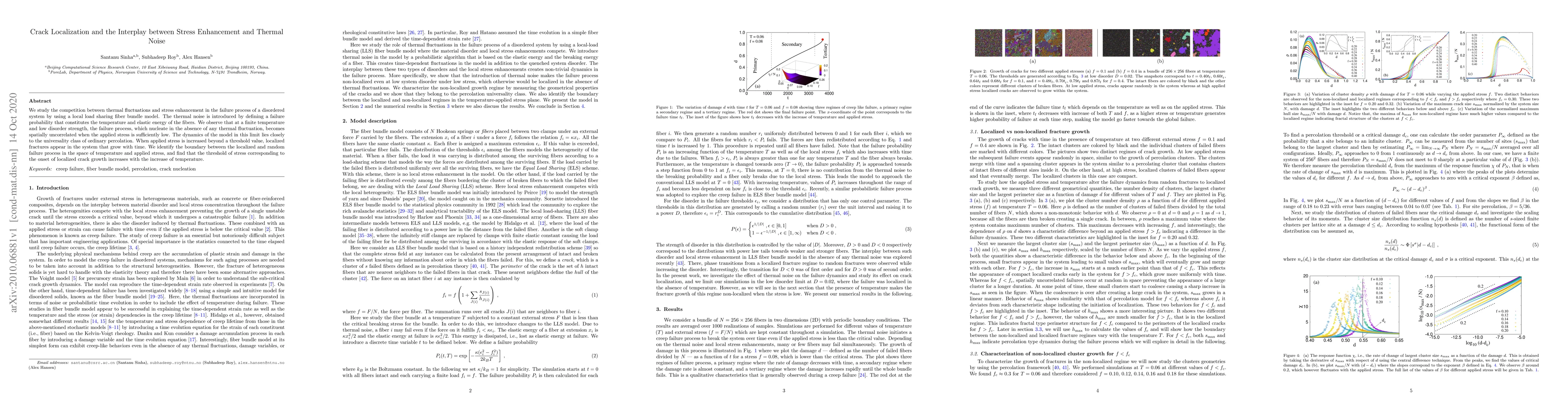 Thumbnail for Crack Localization and the Interplay between Stress Enhancement and
  Thermal Noise