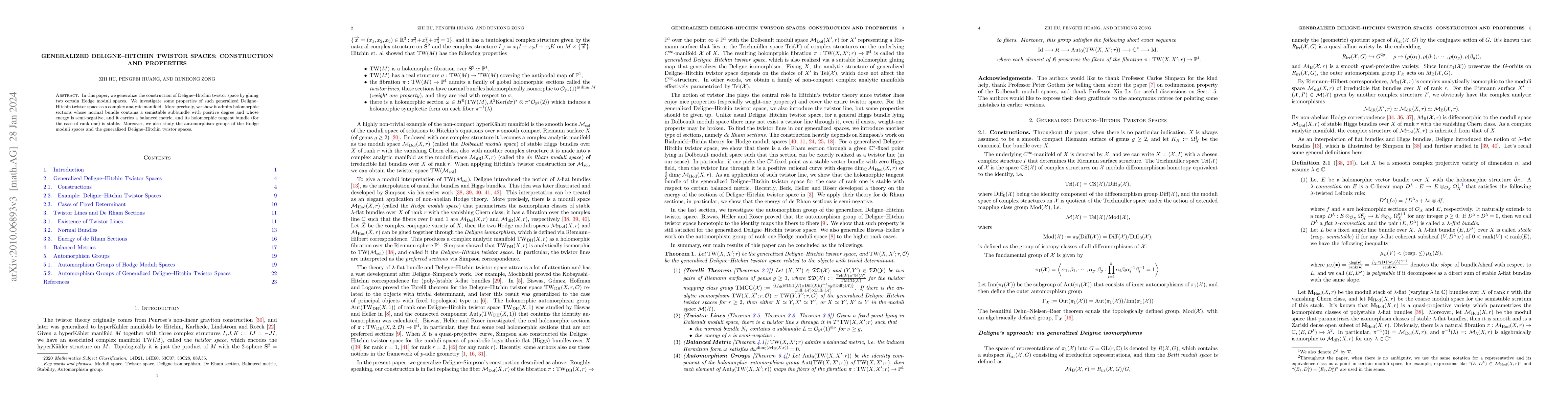 Thumbnail for Generalized Deligne-Hitchin Twistor Spaces: Construction and Properties