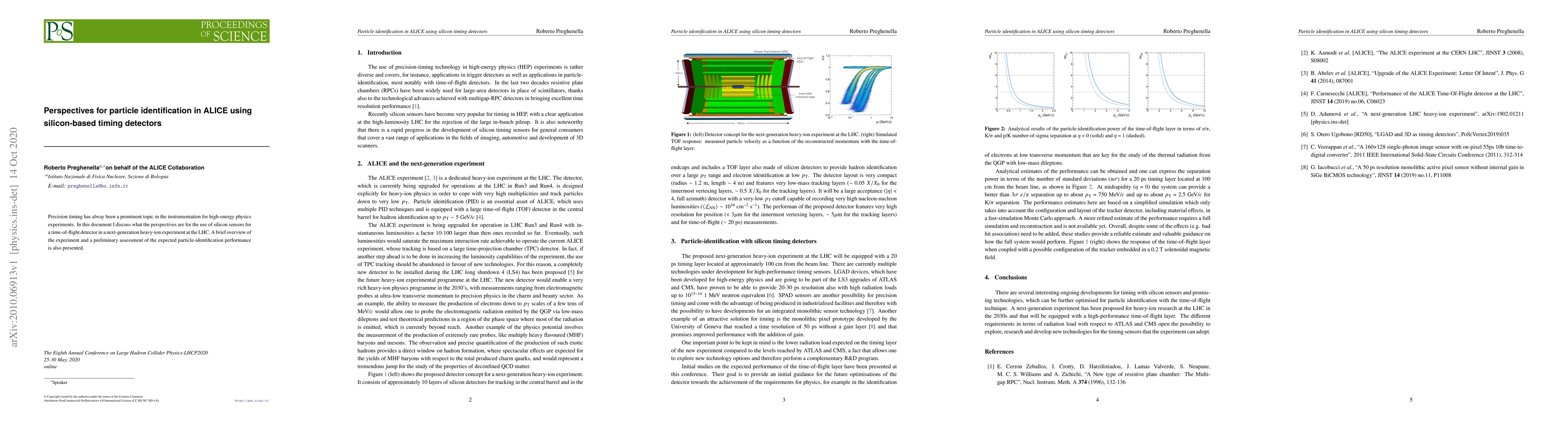 Thumbnail for Perspectives for particle identification in ALICE using silicon-based
  timing detectors