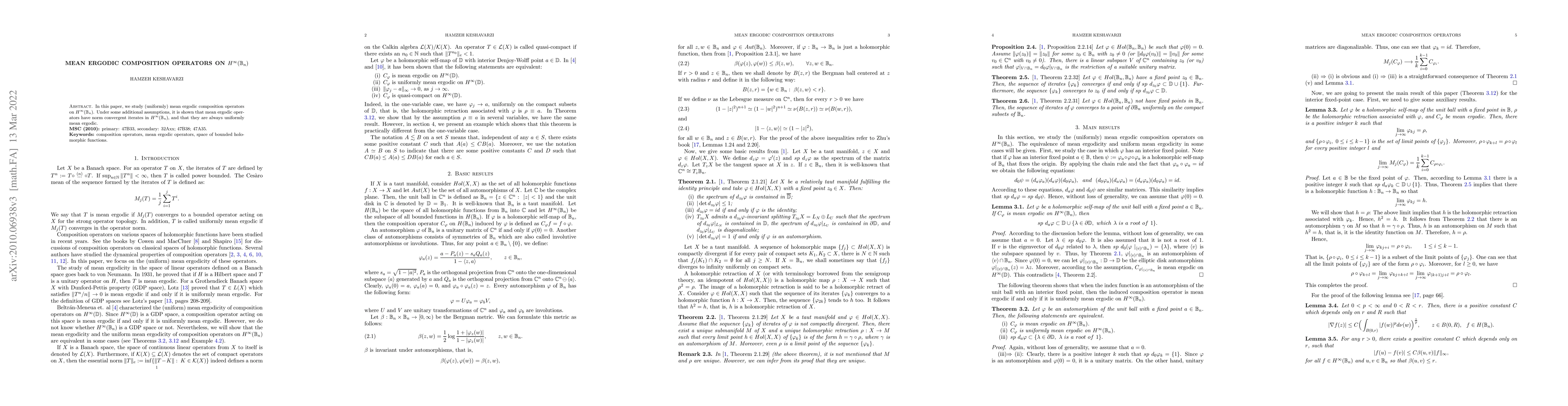 Thumbnail for Mean ergodic composition operators on $H^\infty(\mathbb{B}_n)$