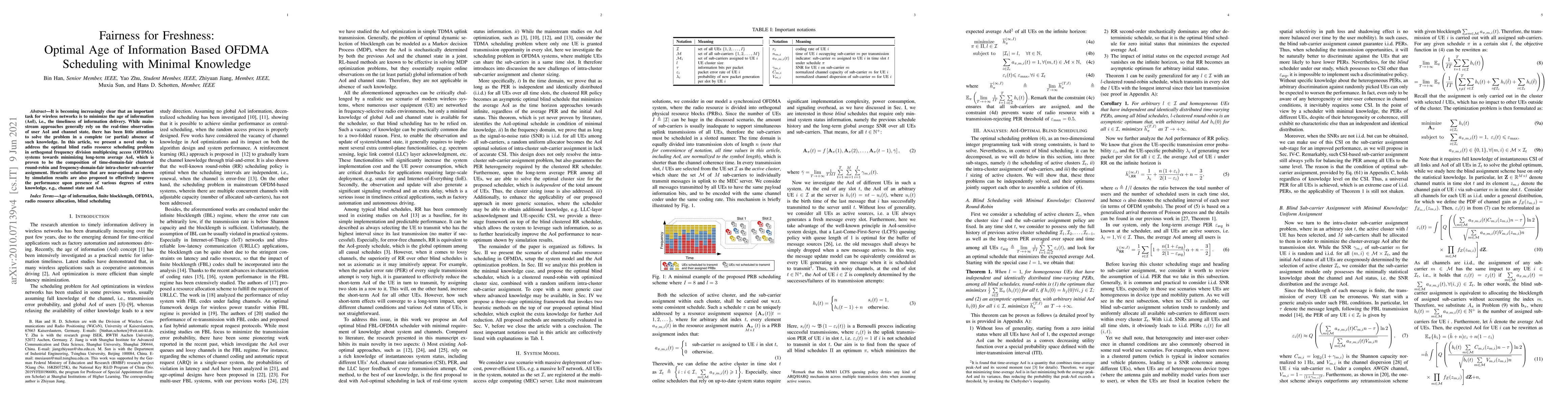 Thumbnail for Fairness for Freshness: Optimal Age of Information Based OFDMA
  Scheduling with Minimal Knowledge