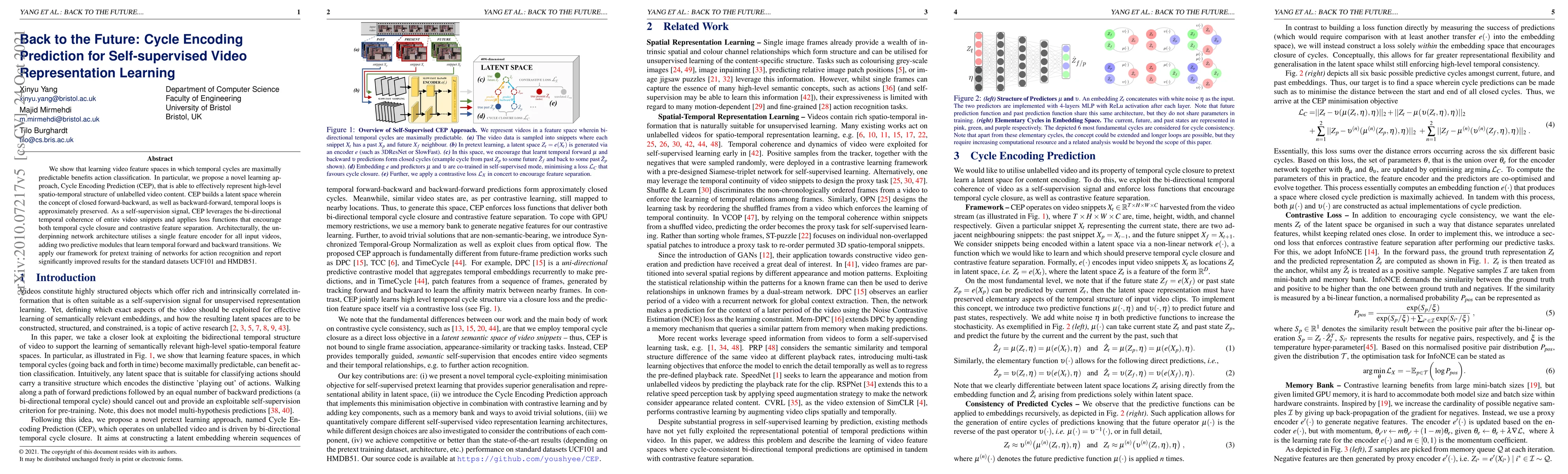 Thumbnail for Back to the Future: Cycle Encoding Prediction for Self-supervised
  Contrastive Video Representation Learning