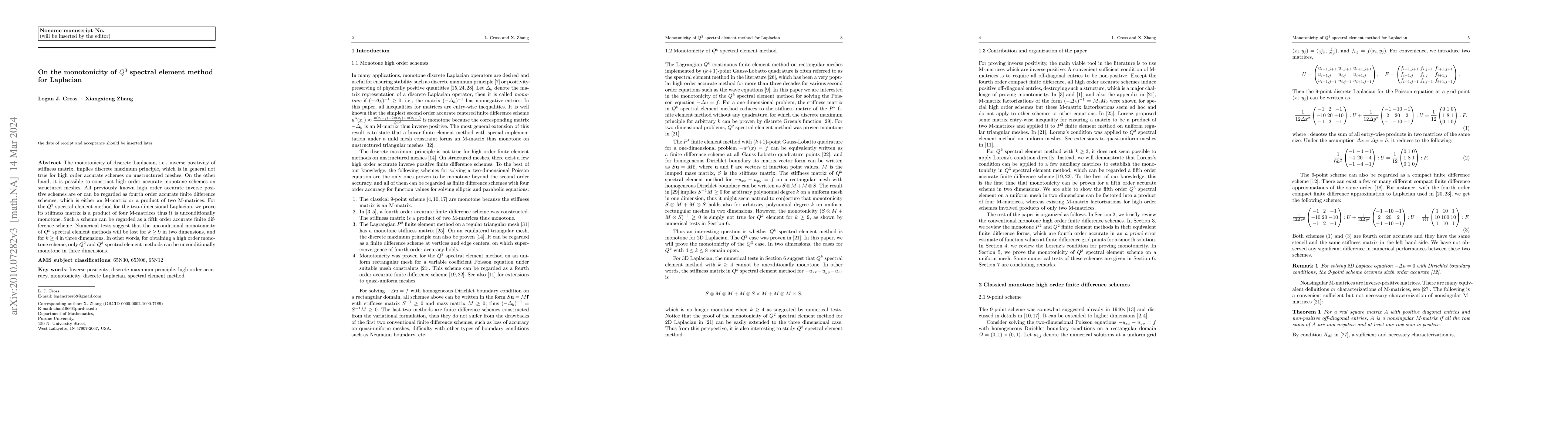 Thumbnail for Monotonicity of $Q^3$ spectral element method for discrete Laplacian