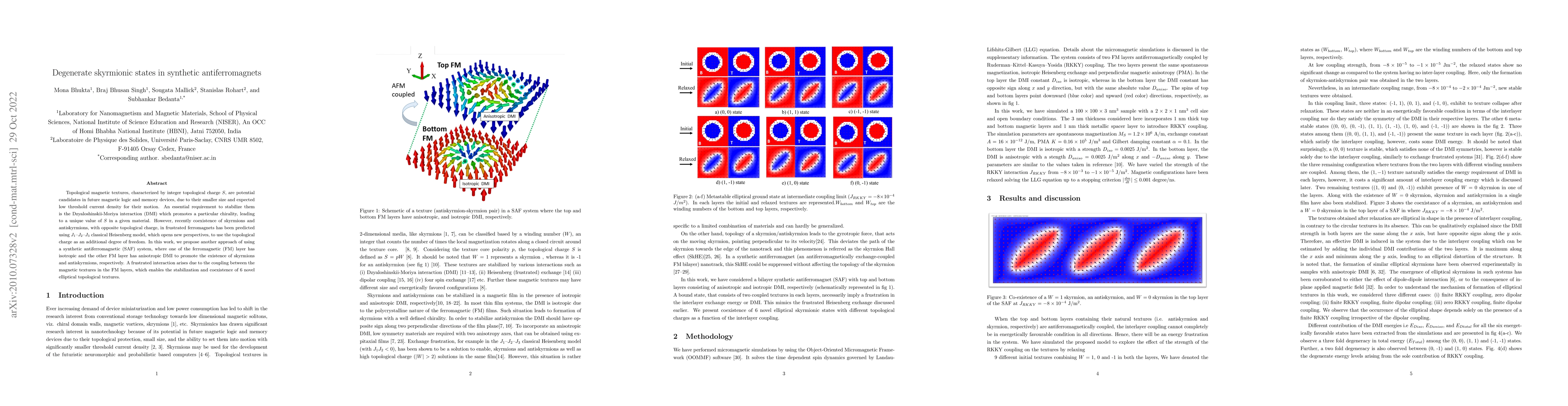Thumbnail for Degenerate skyrmionic states in synthetic antiferromagnets