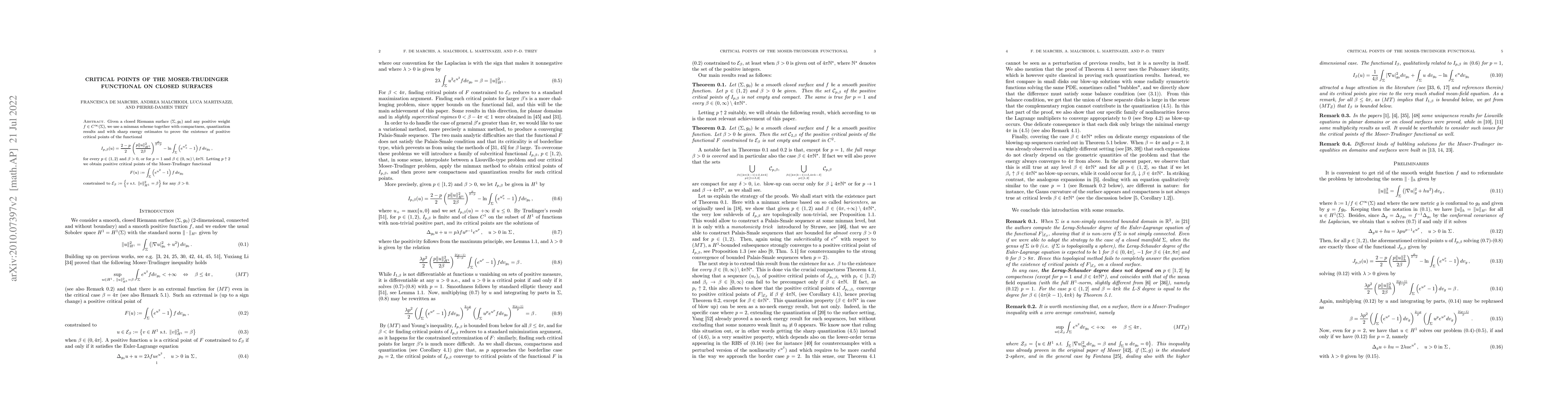 Thumbnail for Critical points of the Moser-Trudinger functional on closed surfaces