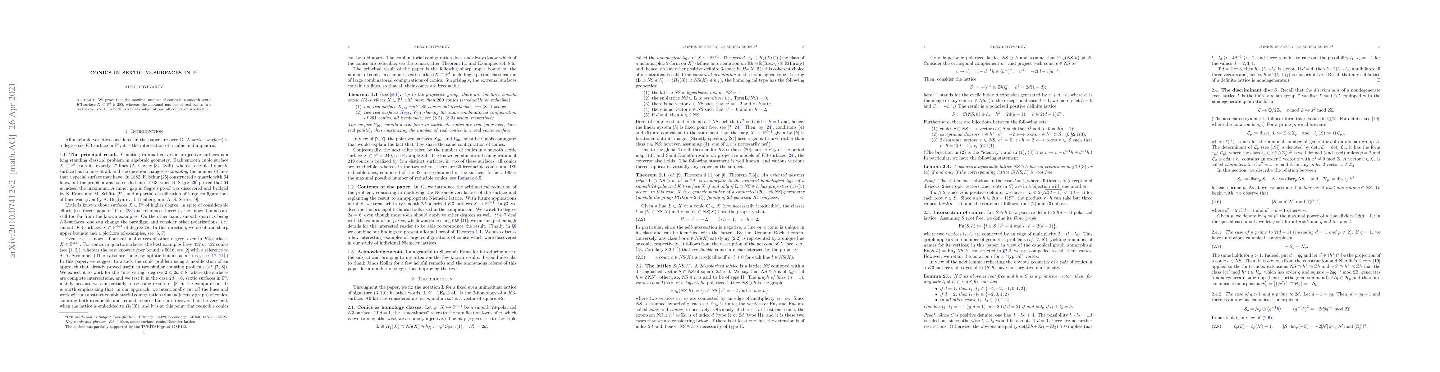 Thumbnail for Conics in sextic $K3$-surfaces in $\mathbb{P}^4$
