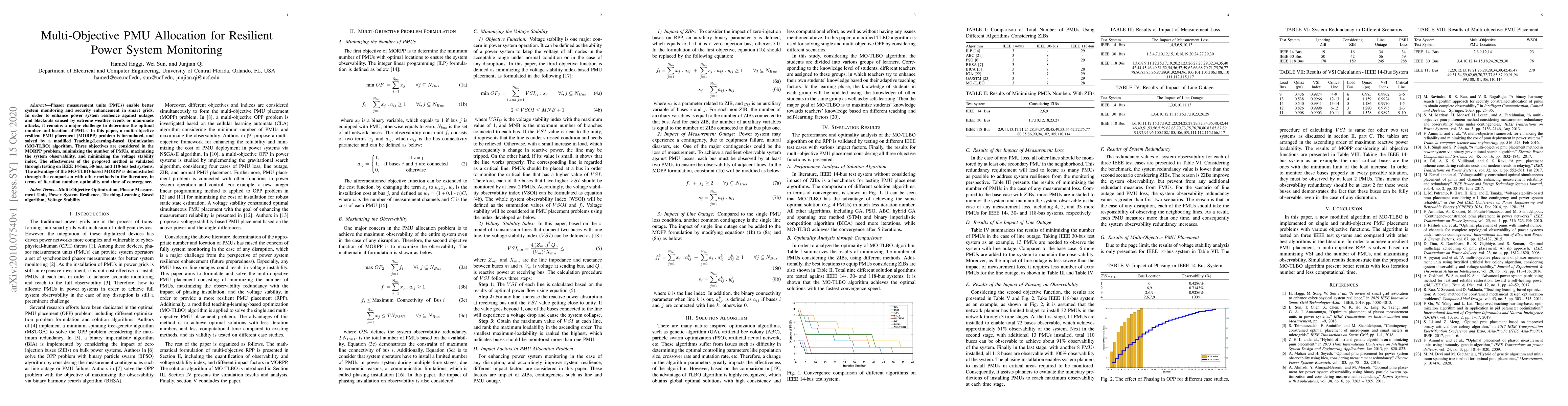 Thumbnail for Multi-Objective PMU Allocation for Resilient Power System Monitoring