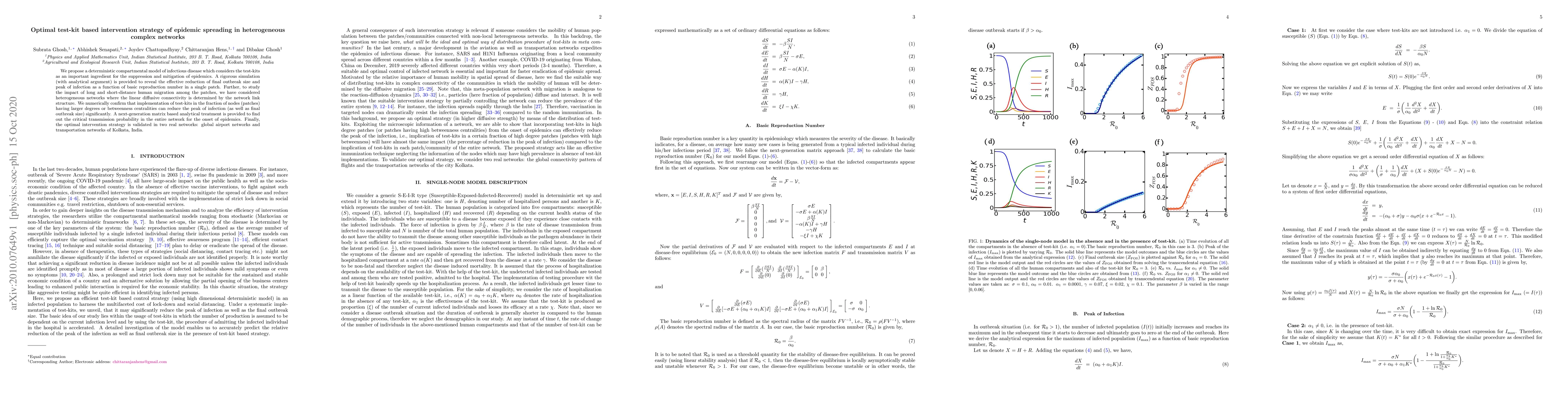 Thumbnail for Optimal test-kit based intervention strategy of epidemic spreading in
  heterogeneous complex networks