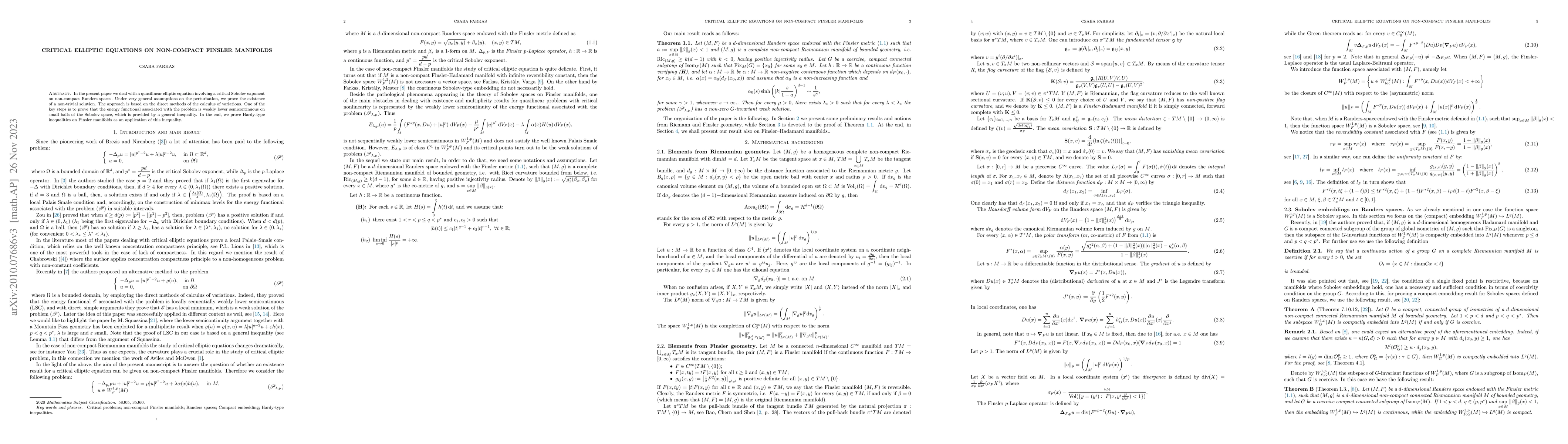 Thumbnail for Critical elliptic equations on non-compact Finsler manifolds