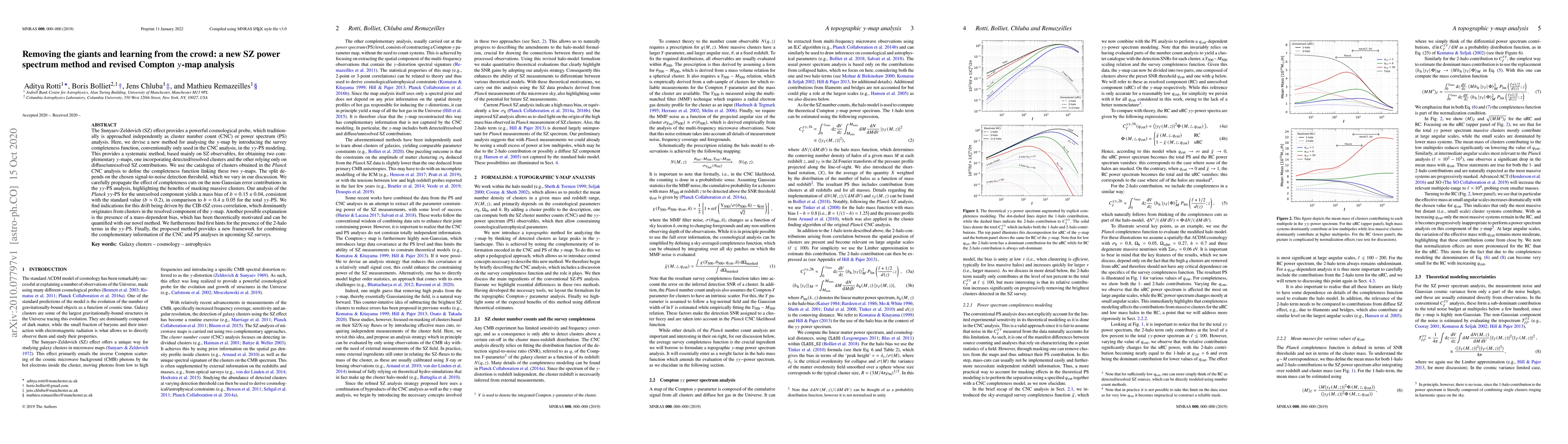 Thumbnail for Removing the giants and learning from the crowd: a new SZ power spectrum
  method and revised Compton $y$-map analysis