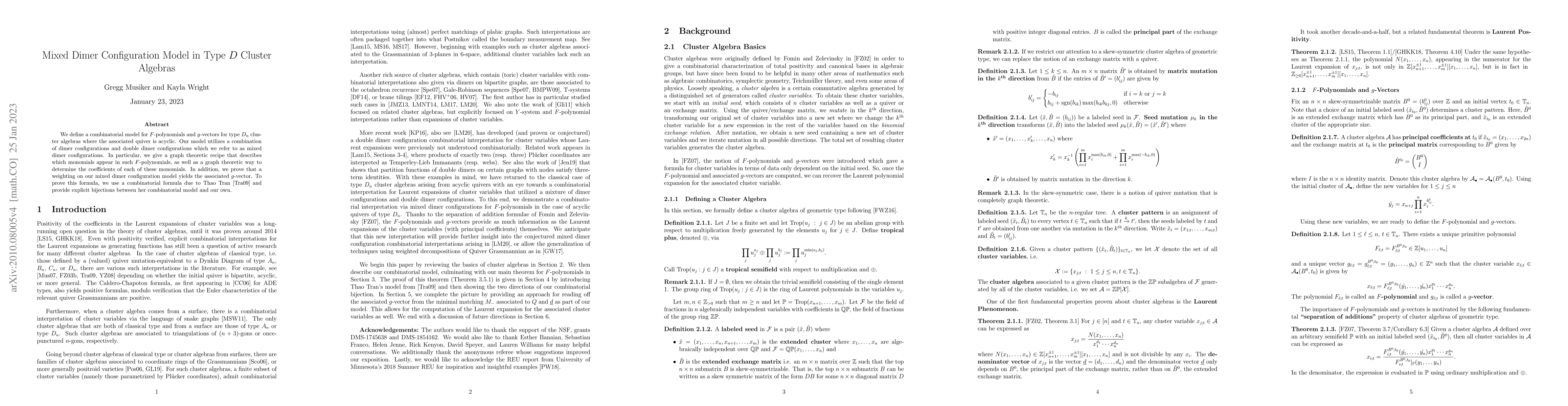 Thumbnail for Mixed Dimer Configuration Model in Type D Cluster Algebras