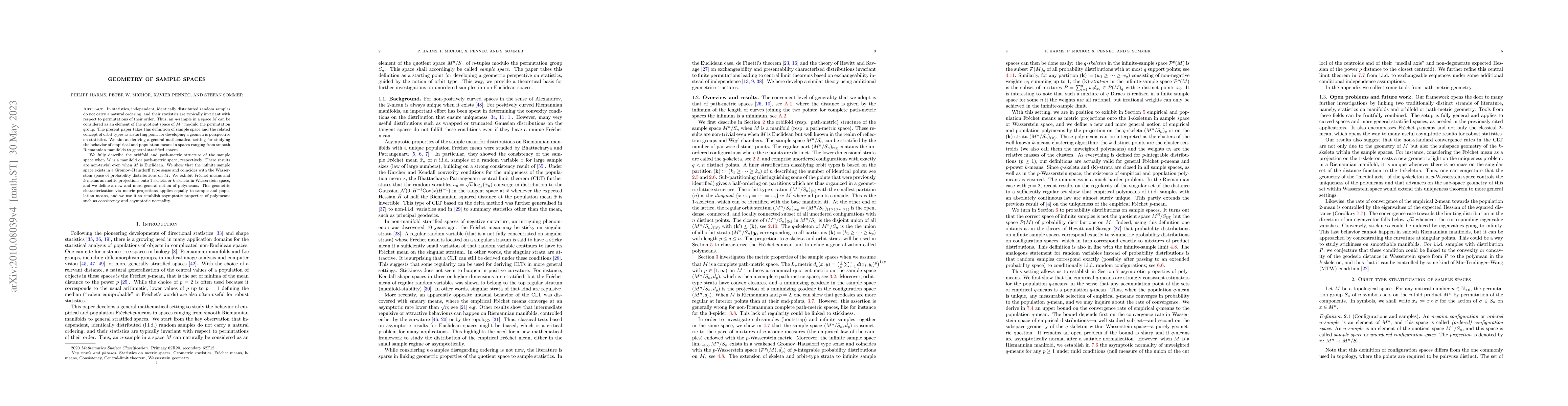 Thumbnail for Geometry of Sample Spaces
