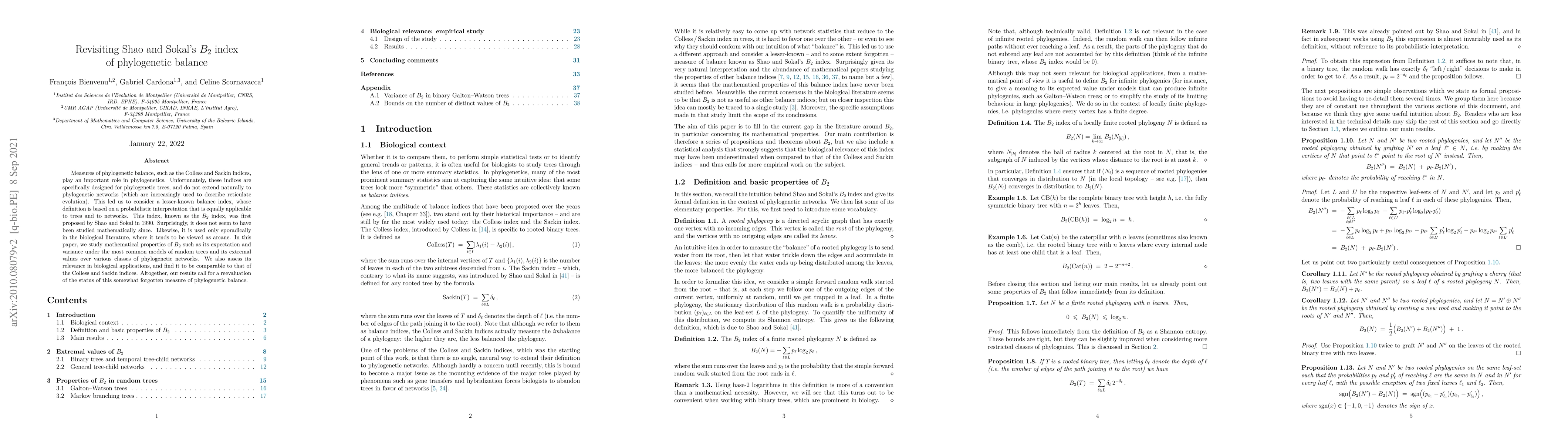 Thumbnail for Revisiting Shao and Sokal's $B_2$ index of phylogenetic balance