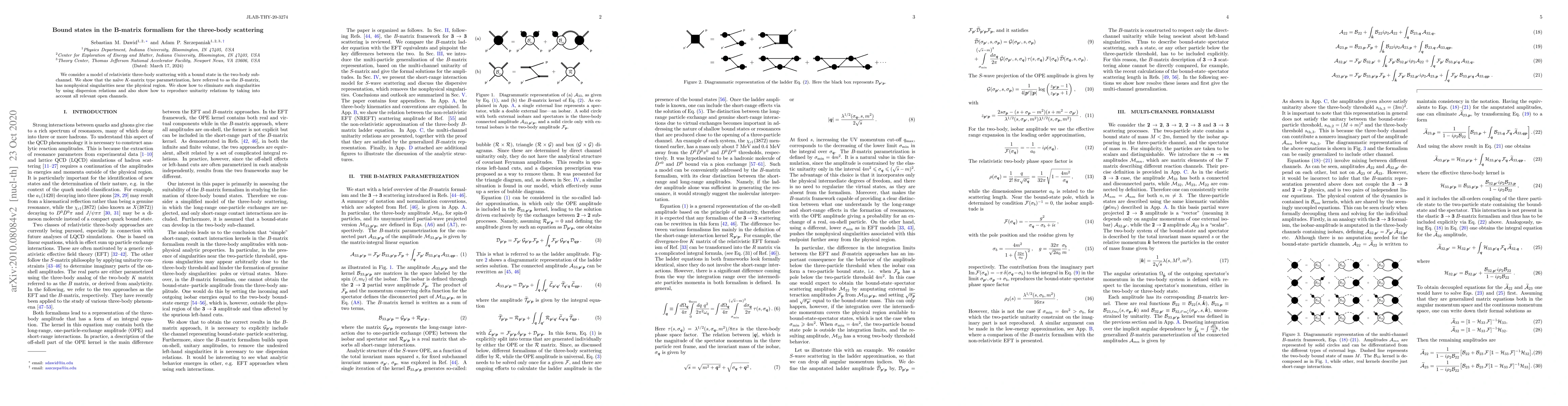Thumbnail for Bound states in the B-matrix formalism for the three-body scattering