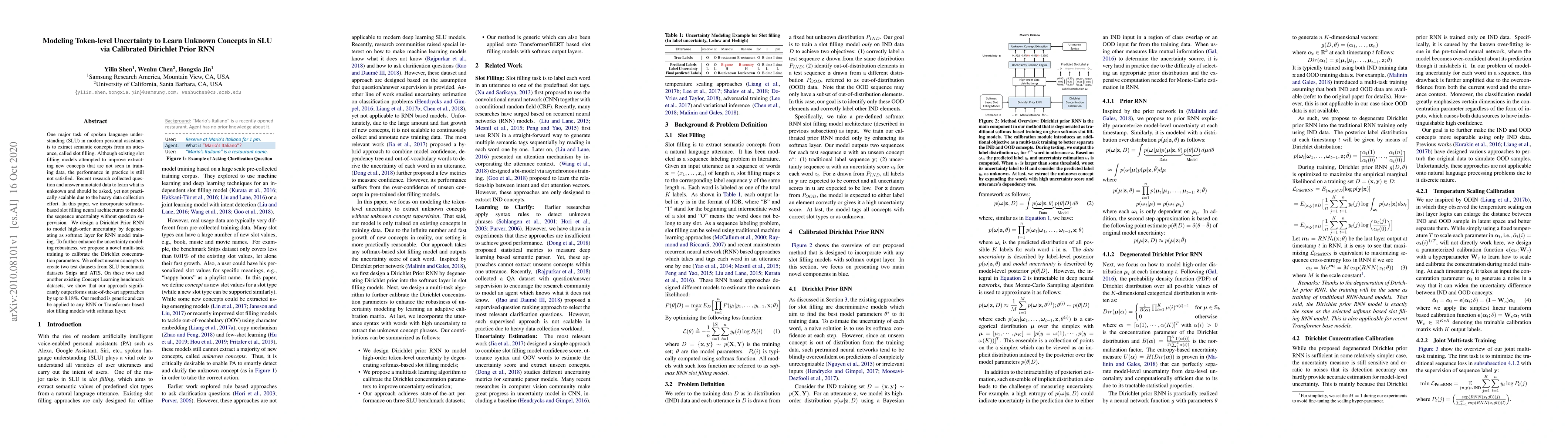 Thumbnail for Modeling Token-level Uncertainty to Learn Unknown Concepts in SLU via
  Calibrated Dirichlet Prior RNN