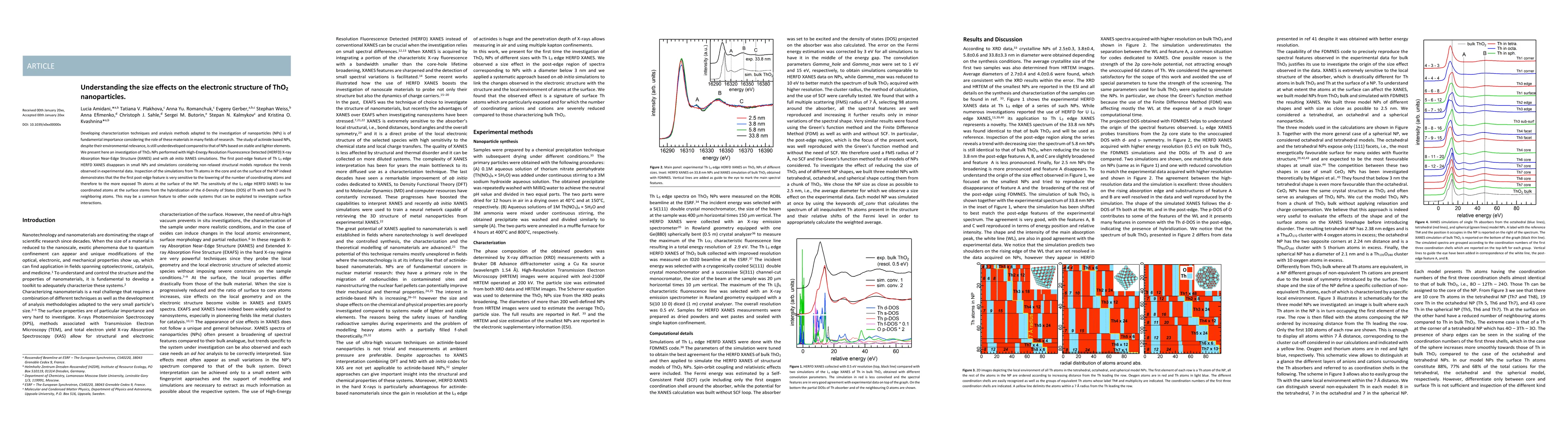 Thumbnail for Understanding the size effects on the electronic structure of ThO2
  nanoparticles