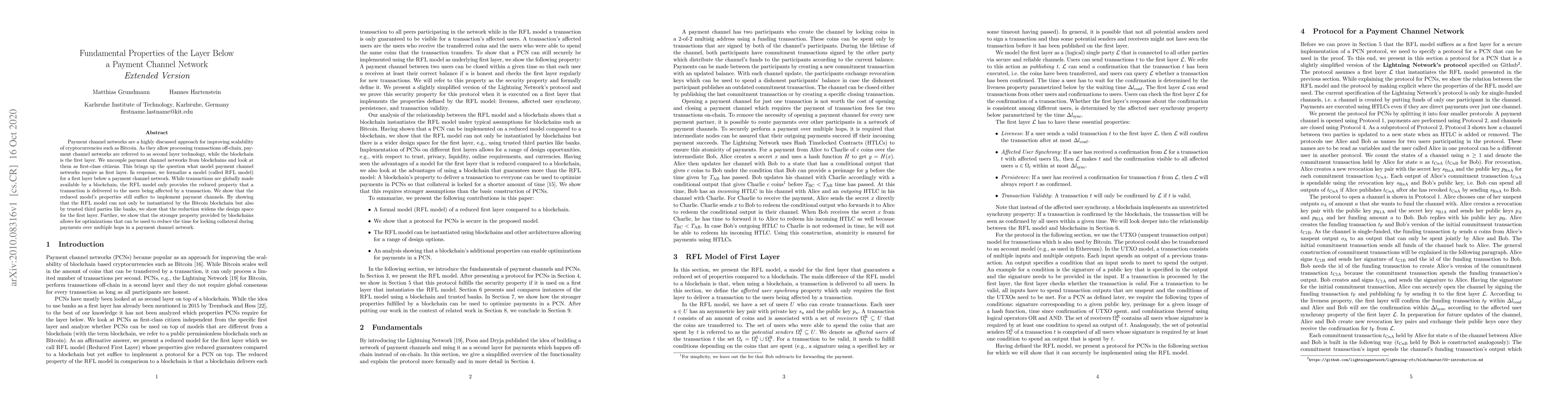 Thumbnail for Fundamental Properties of the Layer Below a Payment Channel Network
  (Extended Version)