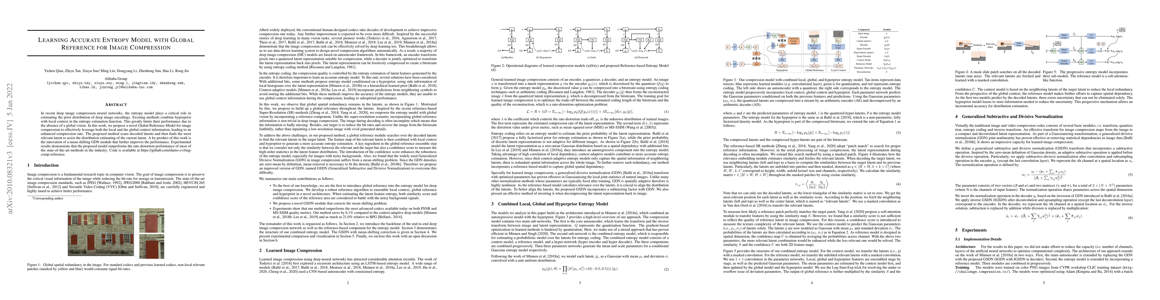 Thumbnail for Learning Accurate Entropy Model with Global Reference for Image
  Compression