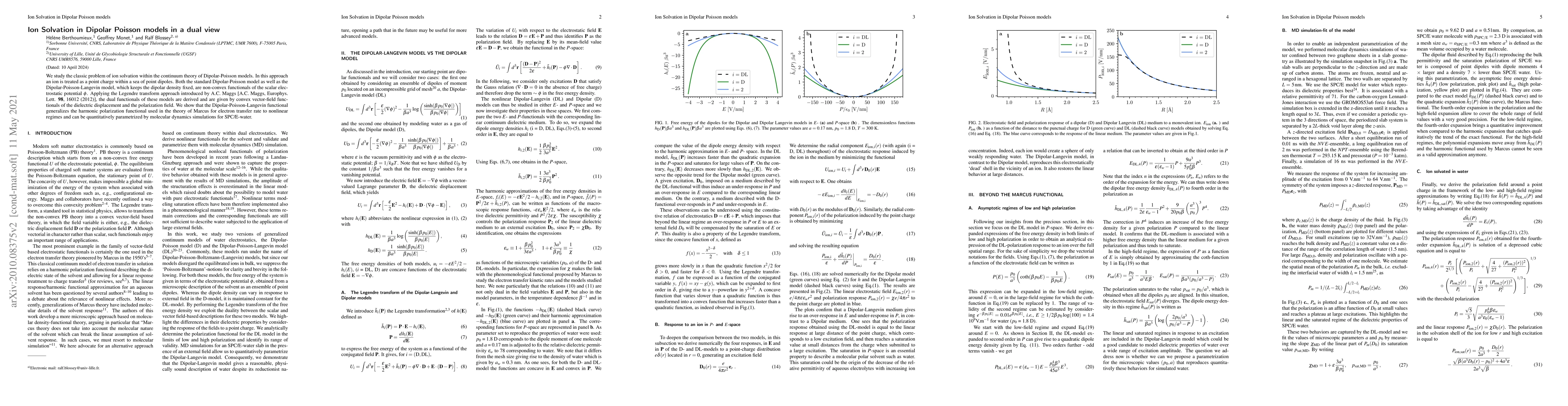 Thumbnail for Ion Solvation in Dipolar Poisson models in a dual view