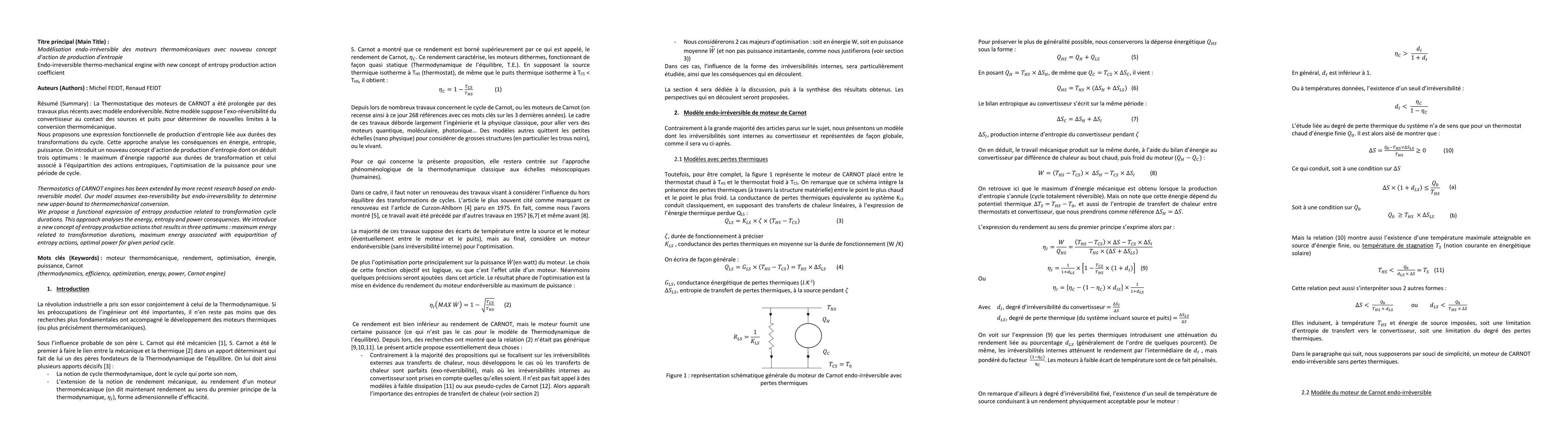 Thumbnail for Endo-irreversible thermo-mechanical engine with new concept of entropy
  production action coefficient