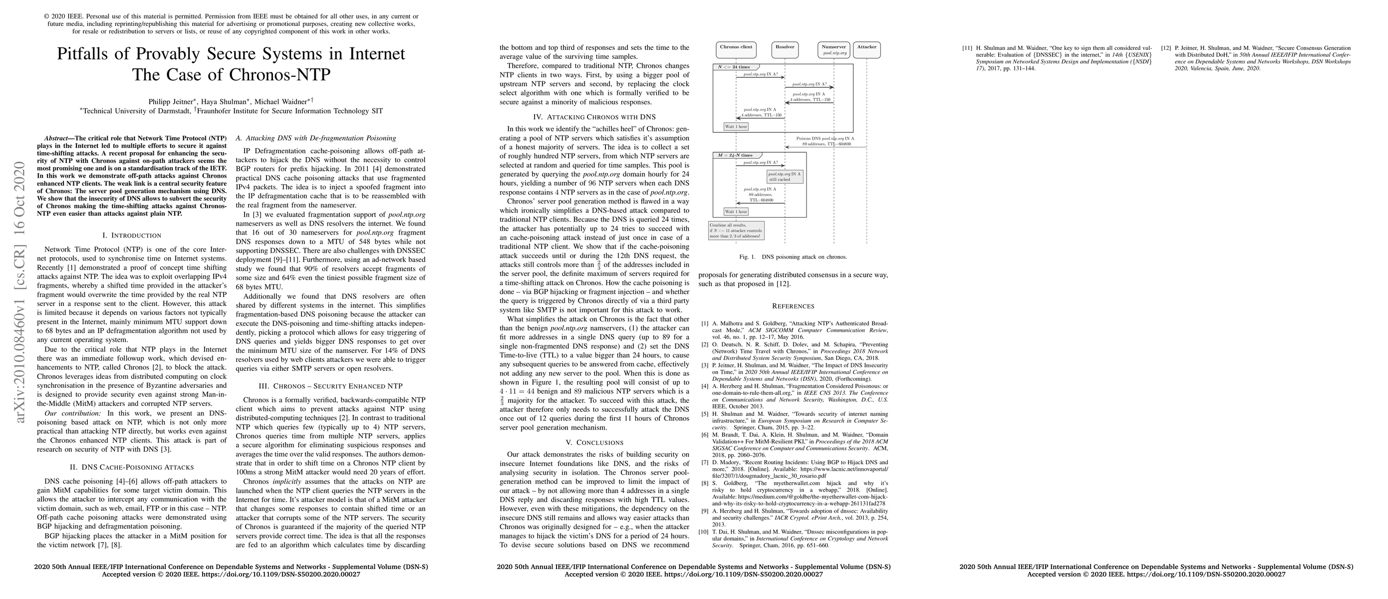 Thumbnail for Pitfalls of Provably Secure Systems in Internet The Case of Chronos-NTP