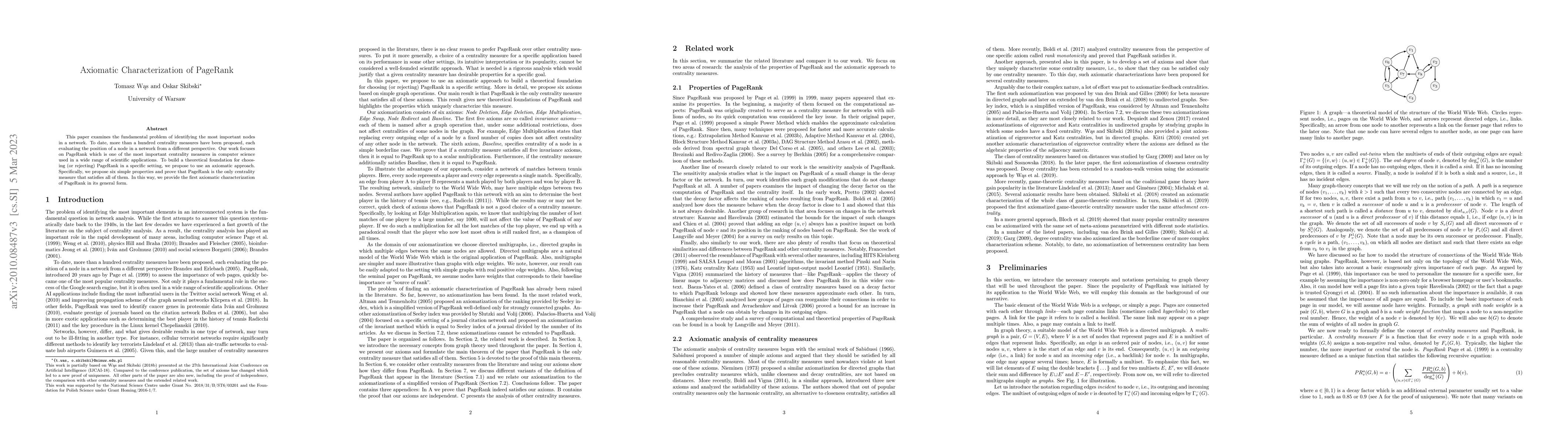 Thumbnail for Axiomatic Characterization of PageRank