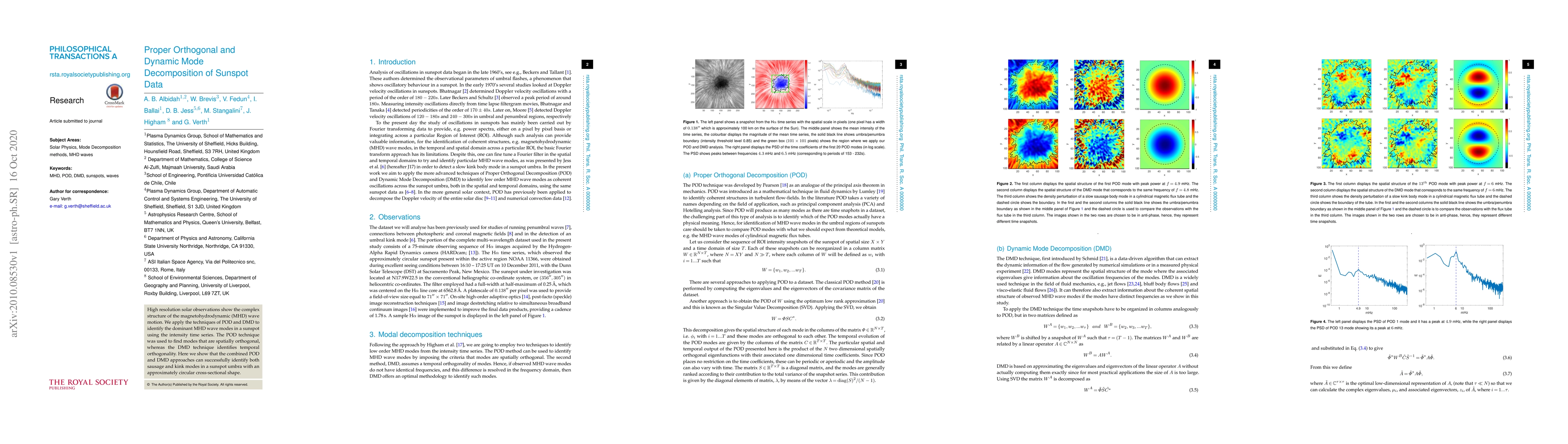 Thumbnail for Proper Orthogonal and Dynamic Mode Decomposition of Sunspot Data