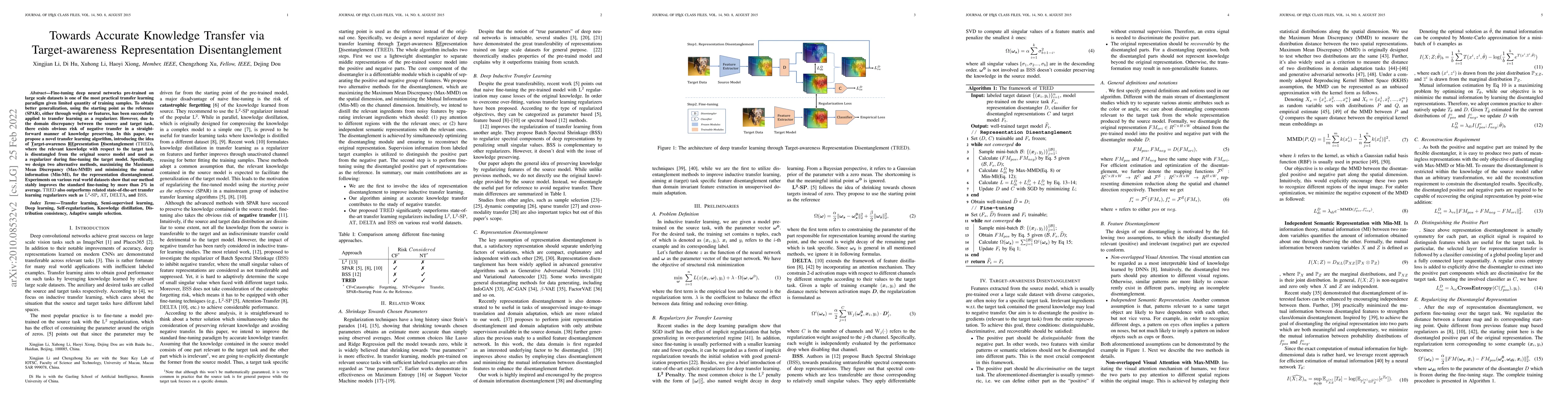 Thumbnail for Towards Accurate Knowledge Transfer via Target-awareness Representation
  Disentanglement