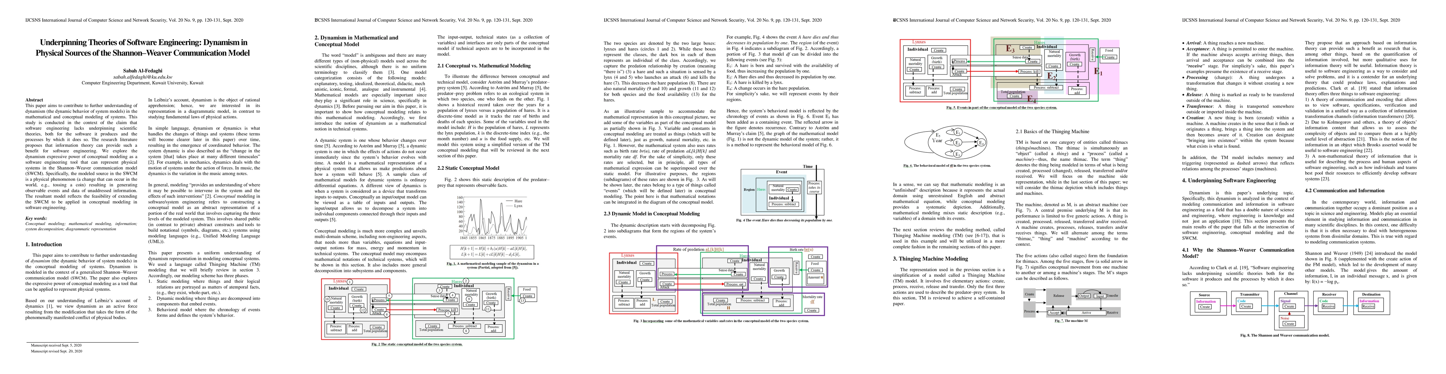 Thumbnail for Underpinning Theories of Software Engineering: Dynamism in Physical
  Sources of the Shannon Weaver Communication Model